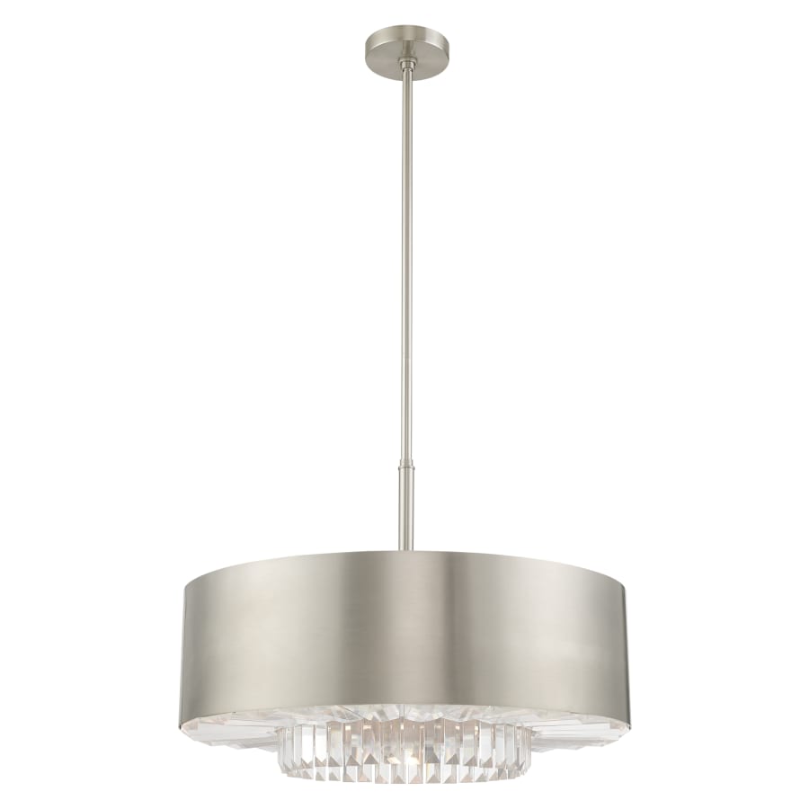 Livex Lighting Madison 6 Light 24" Wide Crystal Drum Chandelier