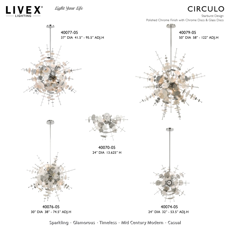 Livex Lighting Circulo 8 Light 37" Wide Sputnik Chandelier