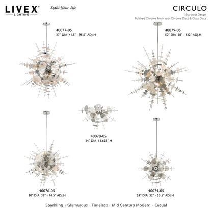 Livex Lighting Circulo 8 Light 37" Wide Sputnik Chandelier