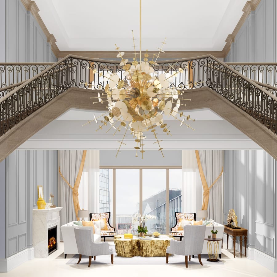 Livex Lighting Circulo 12 Light 50" Wide Sputnik Chandelier