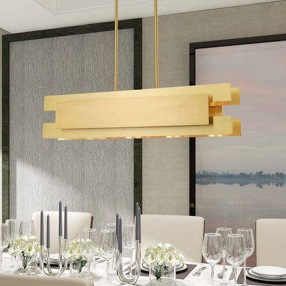 Livex Lighting Varick 4 Light 36" Wide Linear Chandelier