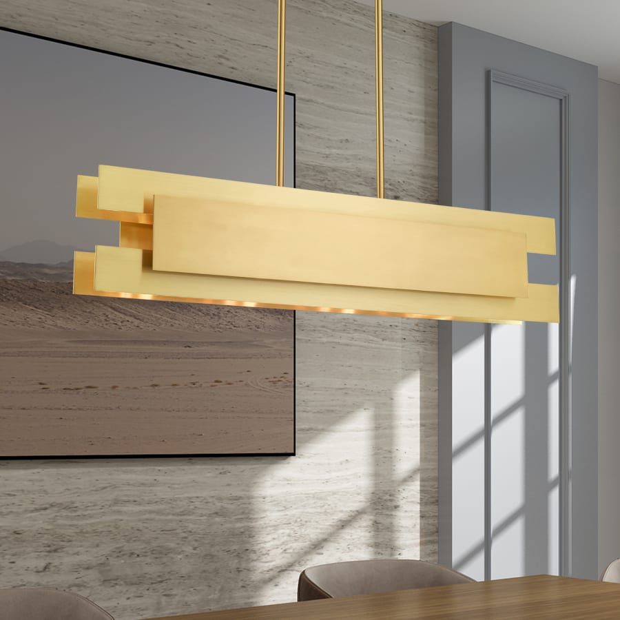 Livex Lighting Varick 4 Light 36" Wide Linear Chandelier