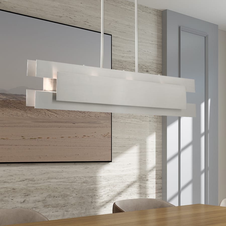 Livex Lighting Varick 4 Light 36" Wide Linear Chandelier