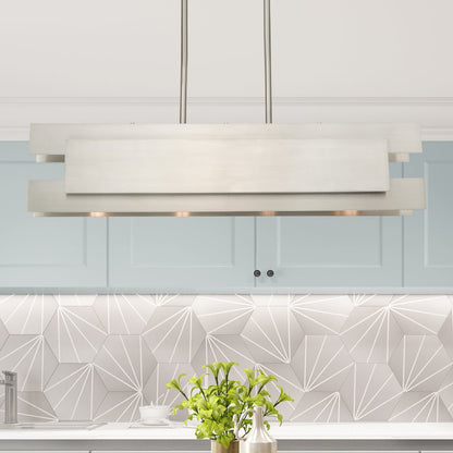Livex Lighting Varick 4 Light 36" Wide Linear Chandelier