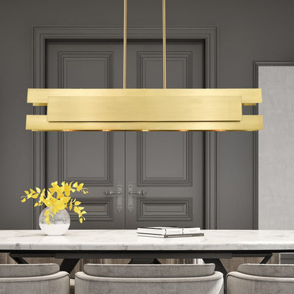 Livex Lighting Varick 5 Light 46" Wide Linear Chandelier