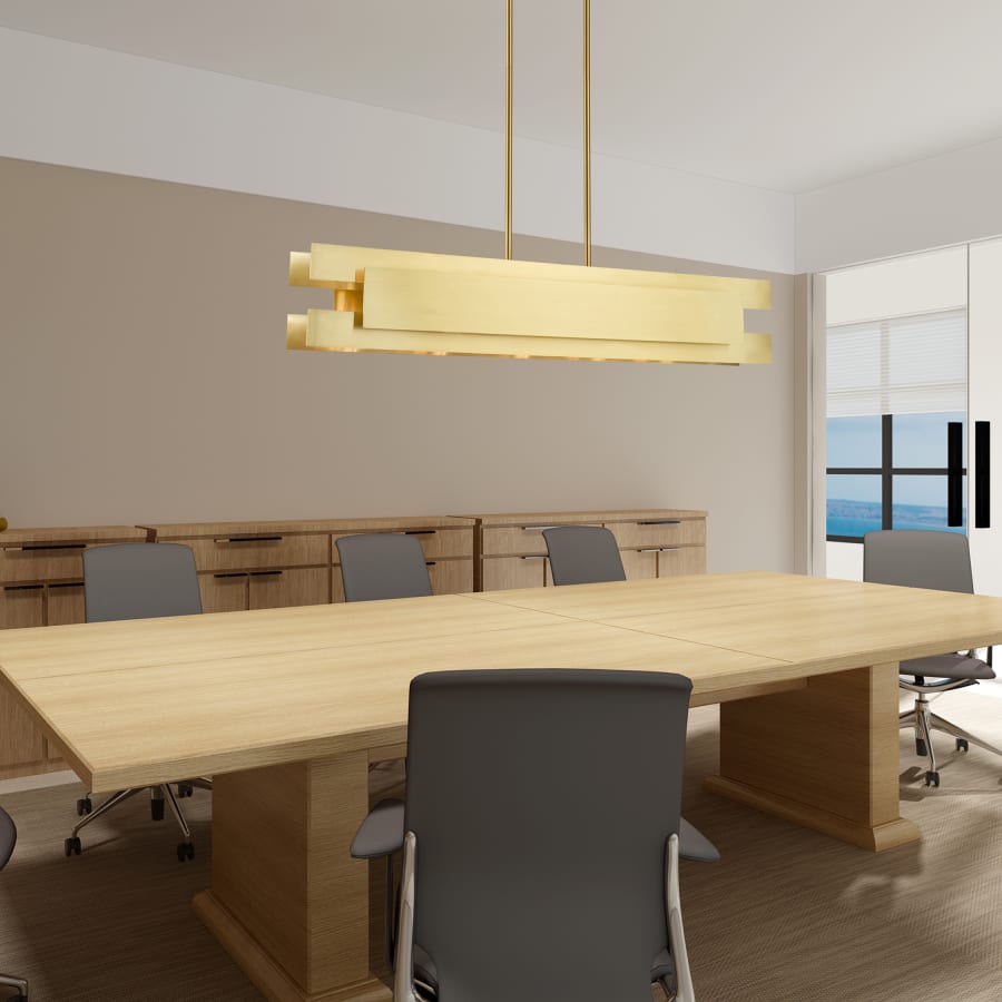 Livex Lighting Varick 5 Light 46" Wide Linear Chandelier