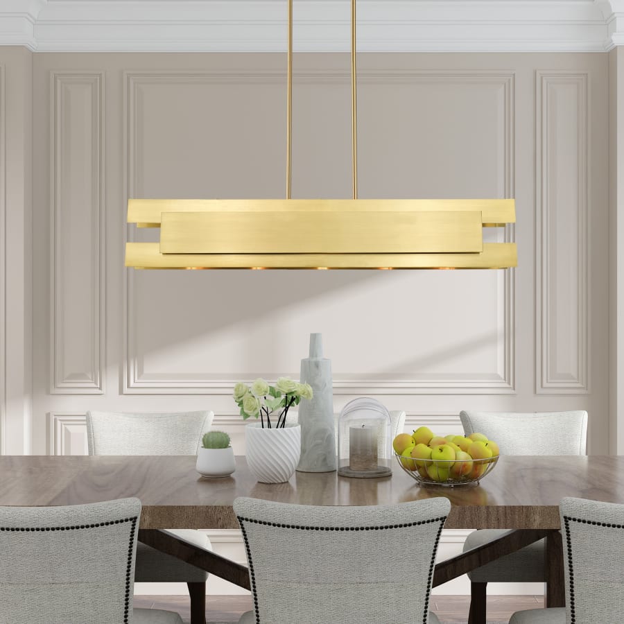 Livex Lighting Varick 5 Light 46" Wide Linear Chandelier