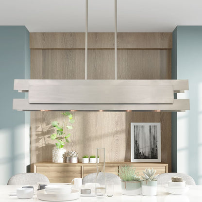 Livex Lighting Varick 5 Light 46" Wide Linear Chandelier