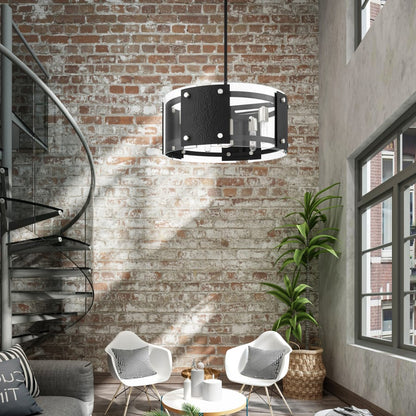 Livex Lighting Barcelona 7 Light 8" Wide Drum Chandelier