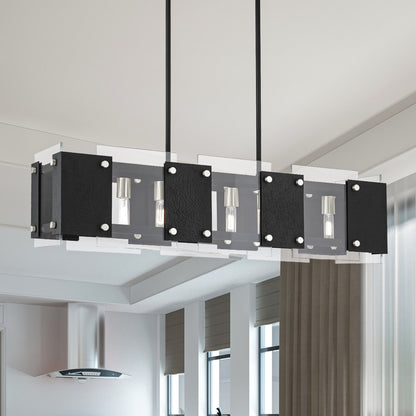 Livex Lighting Barcelona 8 Light 44" Wide Linear Chandelier