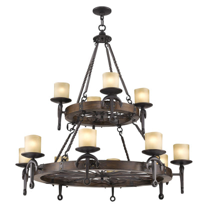 Livex Lighting Cape May 12 Light 2 Tier Chandelier