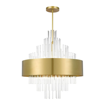 Livex Lighting Orenburg 14 Light 35" Wide Crystal Waterfall Chandelier