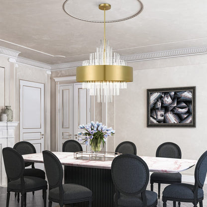Livex Lighting Orenburg 14 Light 35" Wide Crystal Waterfall Chandelier