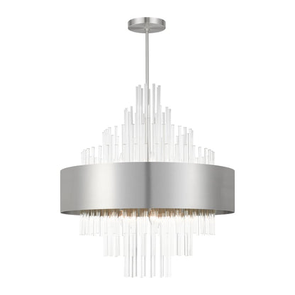 Livex Lighting Orenburg 14 Light 35" Wide Crystal Waterfall Chandelier