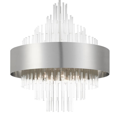 Livex Lighting Orenburg 14 Light 35" Wide Crystal Waterfall Chandelier