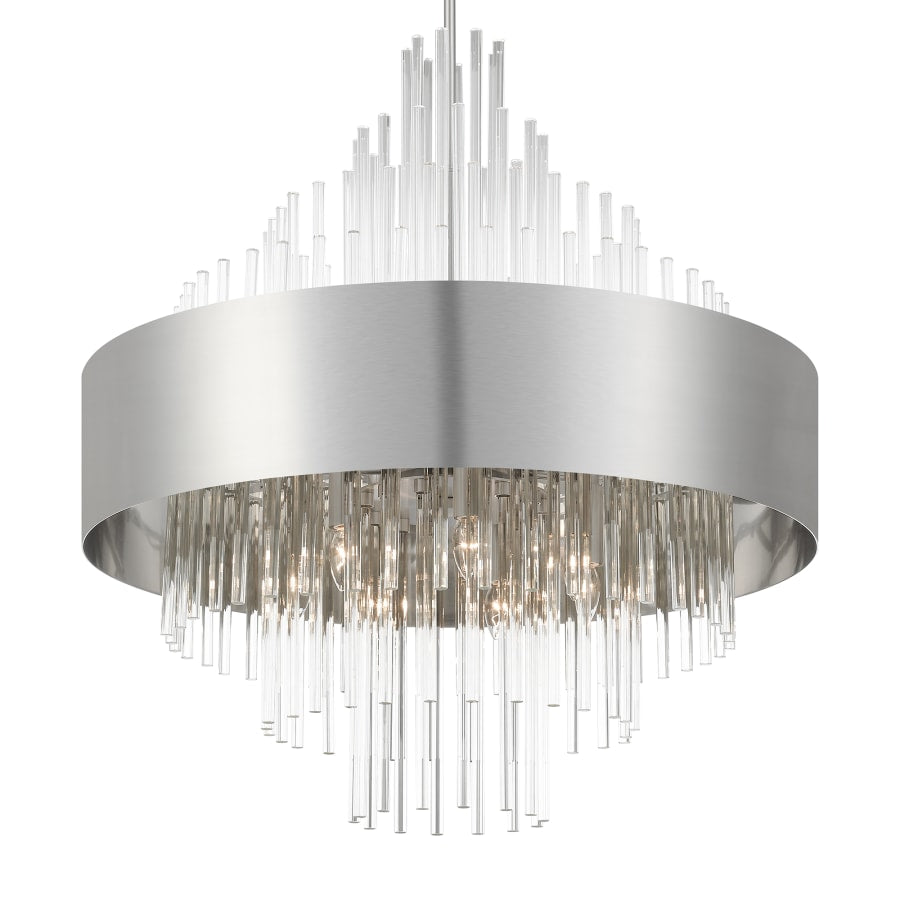 Livex Lighting Orenburg 14 Light 35" Wide Crystal Waterfall Chandelier
