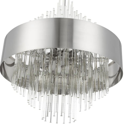 Livex Lighting Orenburg 14 Light 35" Wide Crystal Waterfall Chandelier