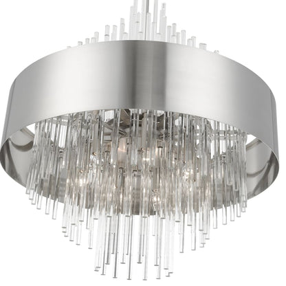 Livex Lighting Orenburg 14 Light 35" Wide Crystal Waterfall Chandelier
