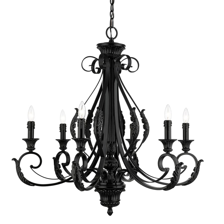 Livex Lighting Valencia 6 Light 35" Wide Taper Candle Style Chandelier