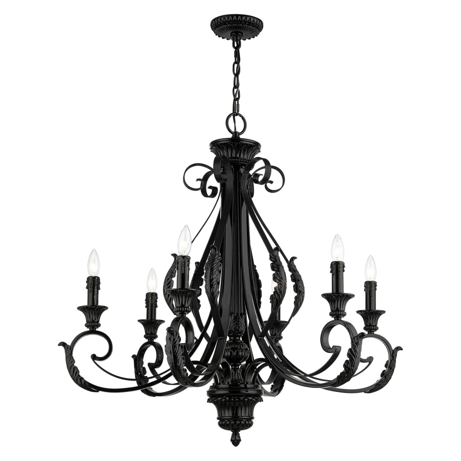 Livex Lighting Valencia 6 Light 35" Wide Taper Candle Style Chandelier