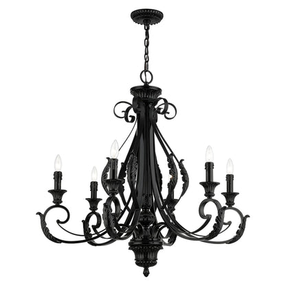 Livex Lighting Valencia 6 Light 35" Wide Taper Candle Style Chandelier