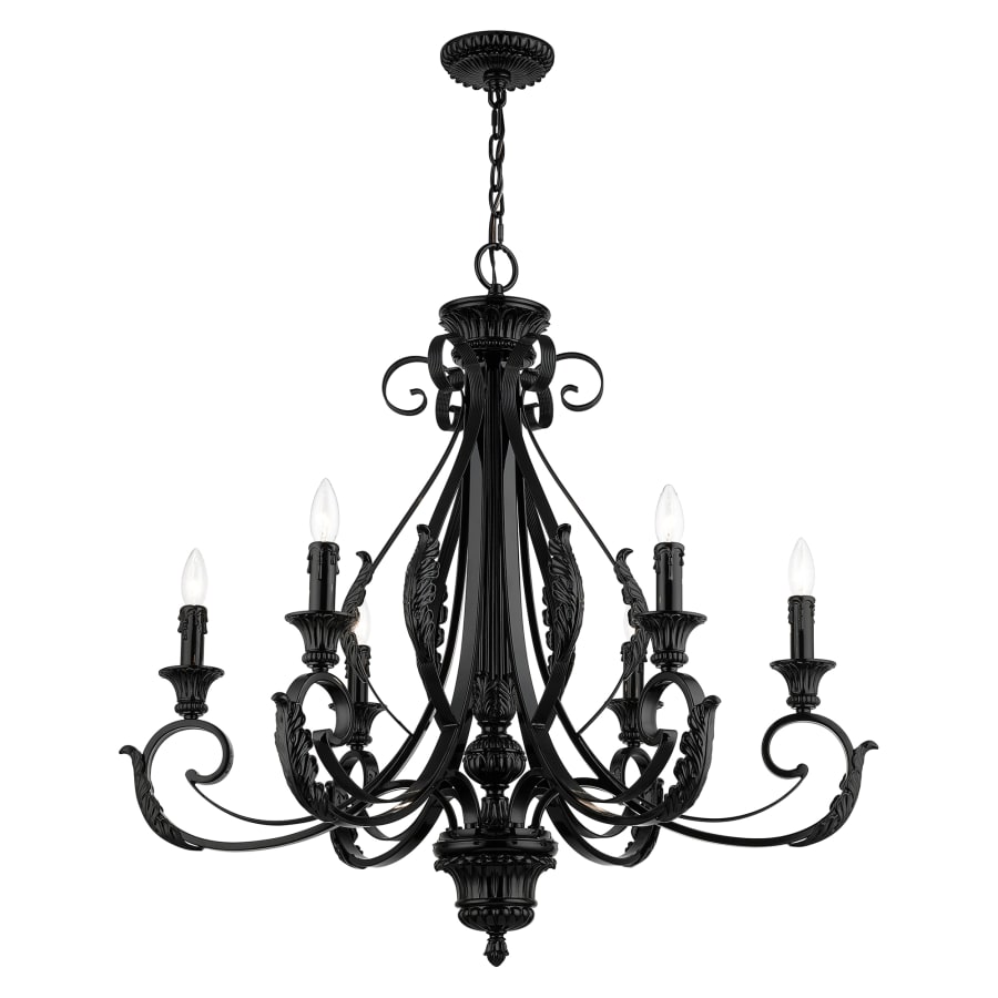 Livex Lighting Valencia 6 Light 35" Wide Taper Candle Style Chandelier