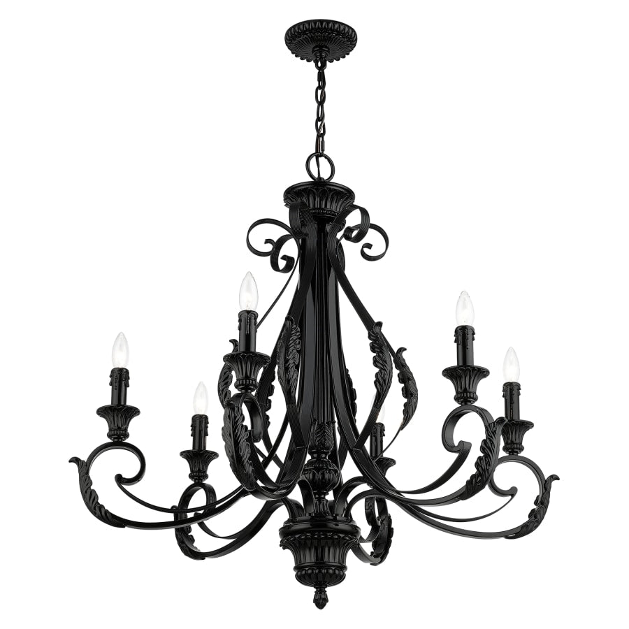 Livex Lighting Valencia 6 Light 35" Wide Taper Candle Style Chandelier