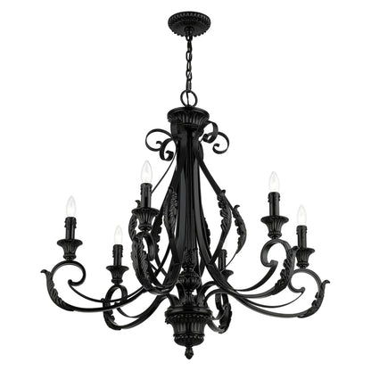 Livex Lighting Valencia 6 Light 35" Wide Taper Candle Style Chandelier