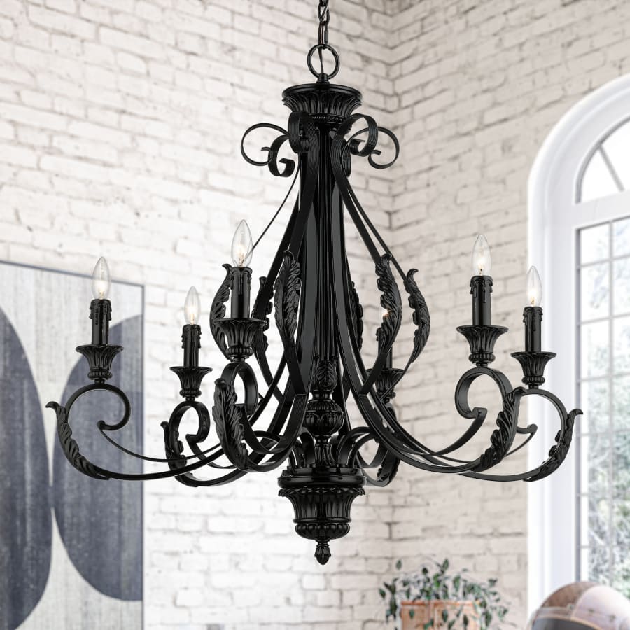 Livex Lighting Valencia 6 Light 35" Wide Taper Candle Style Chandelier