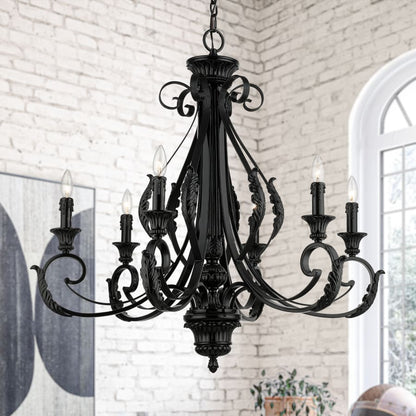 Livex Lighting Valencia 6 Light 35" Wide Taper Candle Style Chandelier