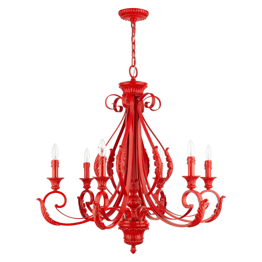 Livex Lighting Valencia 6 Light 35" Wide Taper Candle Style Chandelier