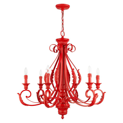 Livex Lighting Valencia 6 Light 35" Wide Taper Candle Style Chandelier