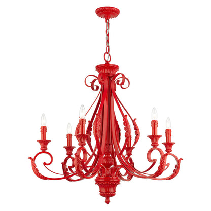 Livex Lighting Valencia 6 Light 35" Wide Taper Candle Style Chandelier