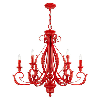 Livex Lighting Valencia 6 Light 35" Wide Taper Candle Style Chandelier