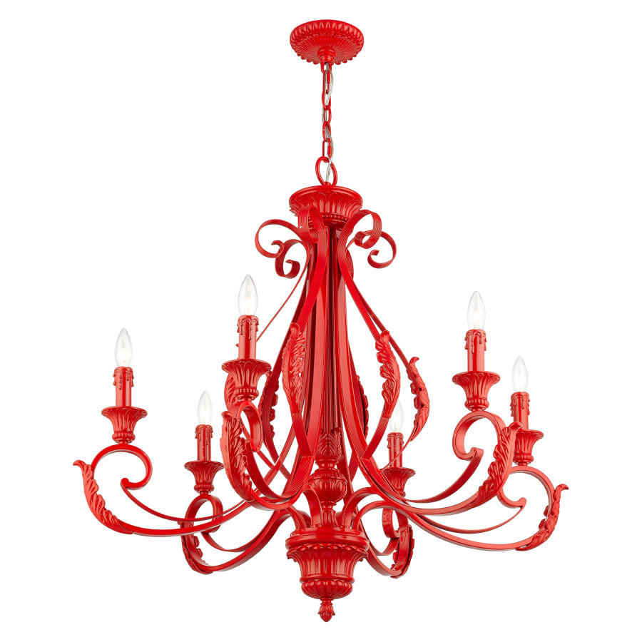 Livex Lighting Valencia 6 Light 35" Wide Taper Candle Style Chandelier