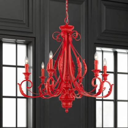 Livex Lighting Valencia 6 Light 35" Wide Taper Candle Style Chandelier