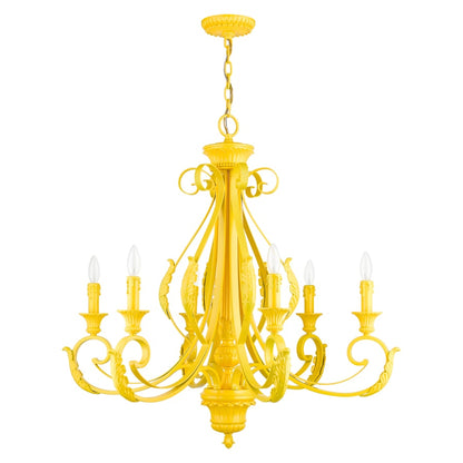 Livex Lighting Valencia 6 Light 35" Wide Taper Candle Style Chandelier