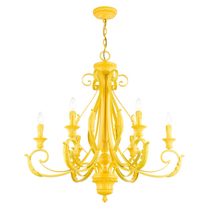 Livex Lighting Valencia 6 Light 35" Wide Taper Candle Style Chandelier