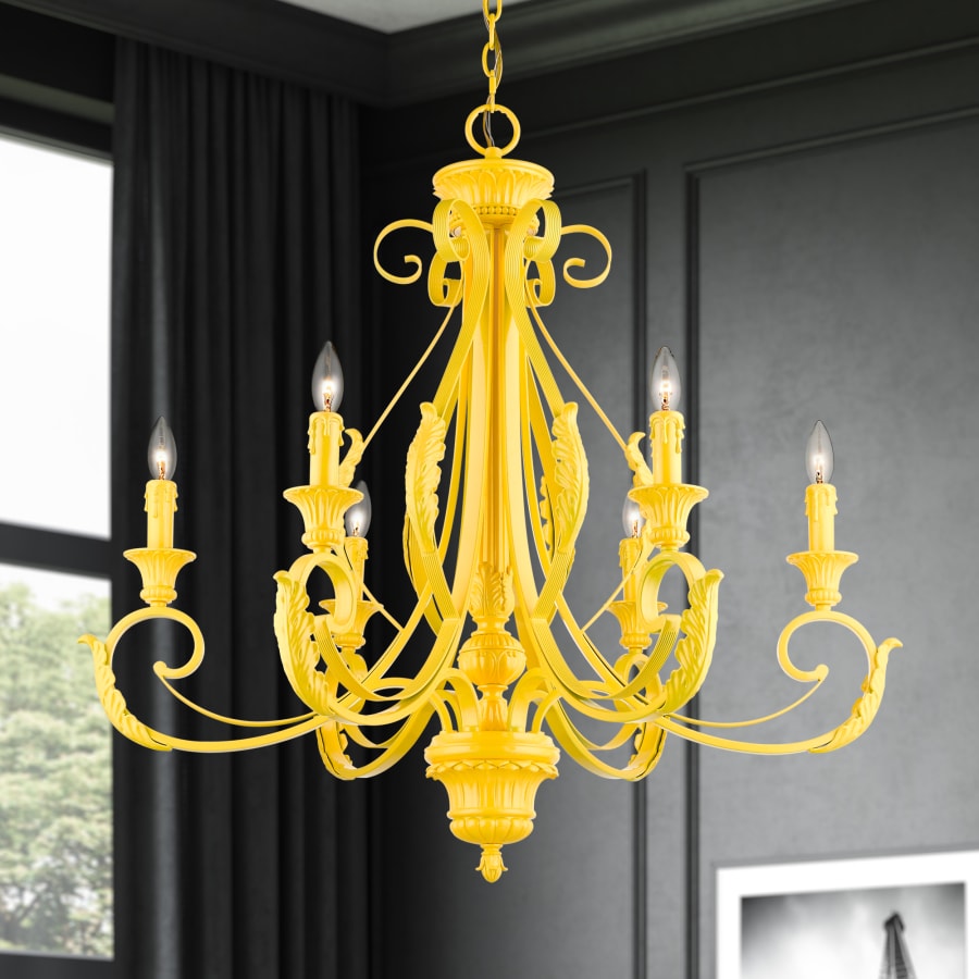 Livex Lighting Valencia 6 Light 35" Wide Taper Candle Style Chandelier