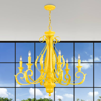 Livex Lighting Valencia 6 Light 35" Wide Taper Candle Style Chandelier