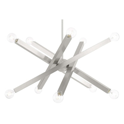 Livex Lighting Solna 10 Light 34" Wide Abstract Sputnik Chandelier