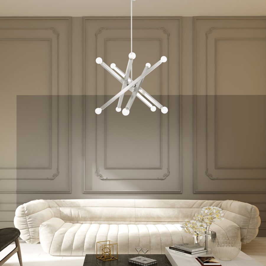 Livex Lighting Solna 10 Light 34" Wide Abstract Sputnik Chandelier