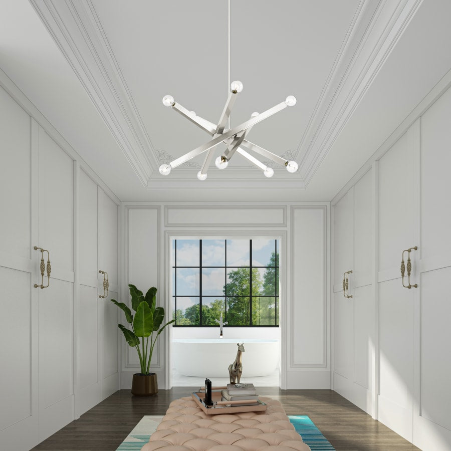 Livex Lighting Solna 10 Light 34" Wide Abstract Sputnik Chandelier
