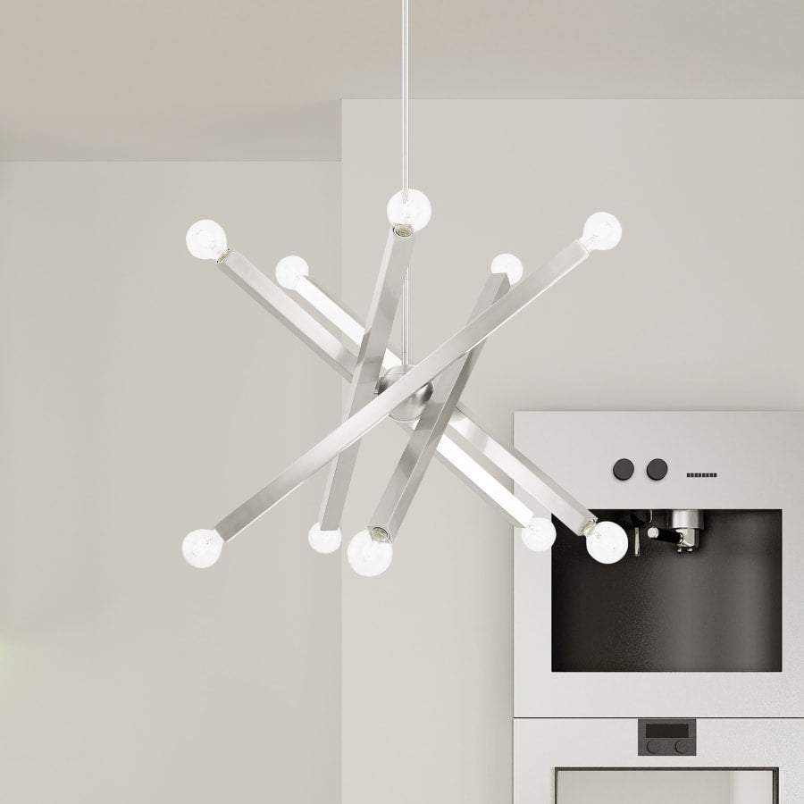 Livex Lighting Solna 10 Light 34" Wide Abstract Sputnik Chandelier