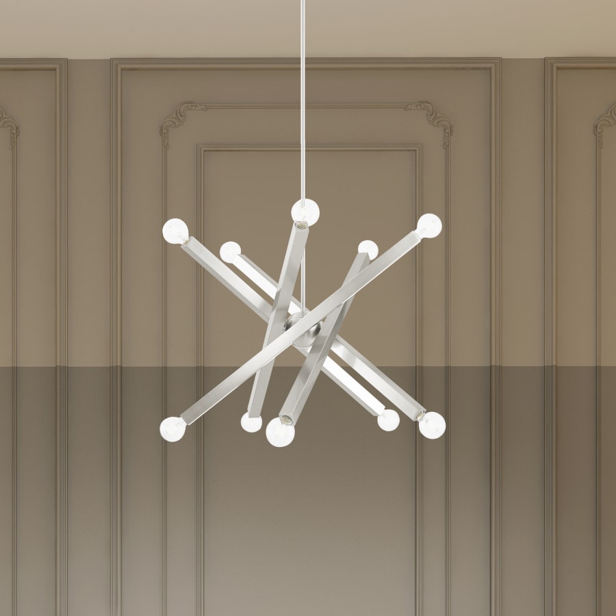 Livex Lighting Solna 10 Light 34" Wide Abstract Sputnik Chandelier
