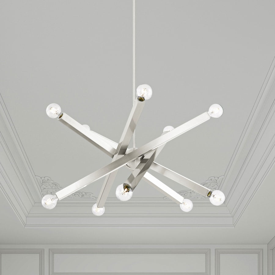 Livex Lighting Solna 10 Light 34" Wide Abstract Sputnik Chandelier