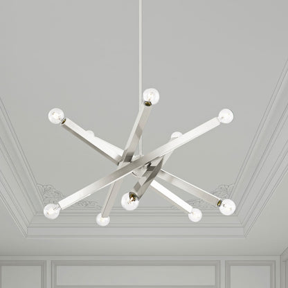 Livex Lighting Solna 10 Light 34" Wide Abstract Sputnik Chandelier