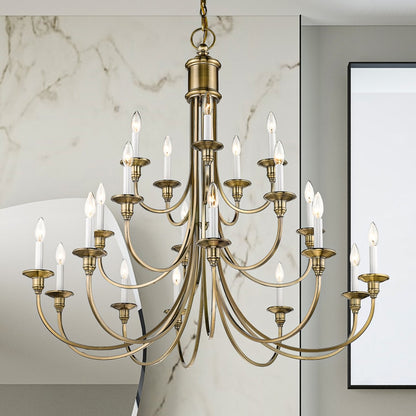 Livex Lighting Cranford 20 Light 3 Tier Chandelier
