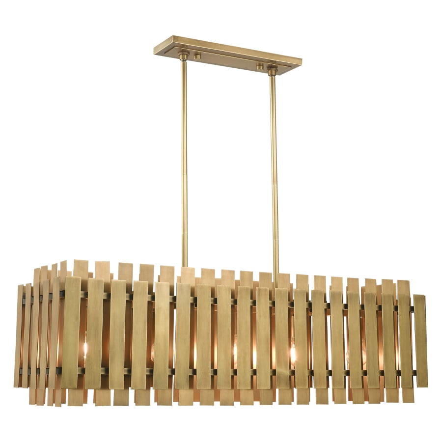 Livex Lighting Greenwich 5 Light 42" Wide Linear Chandelier