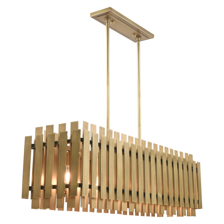 Livex Lighting Greenwich 5 Light 42" Wide Linear Chandelier